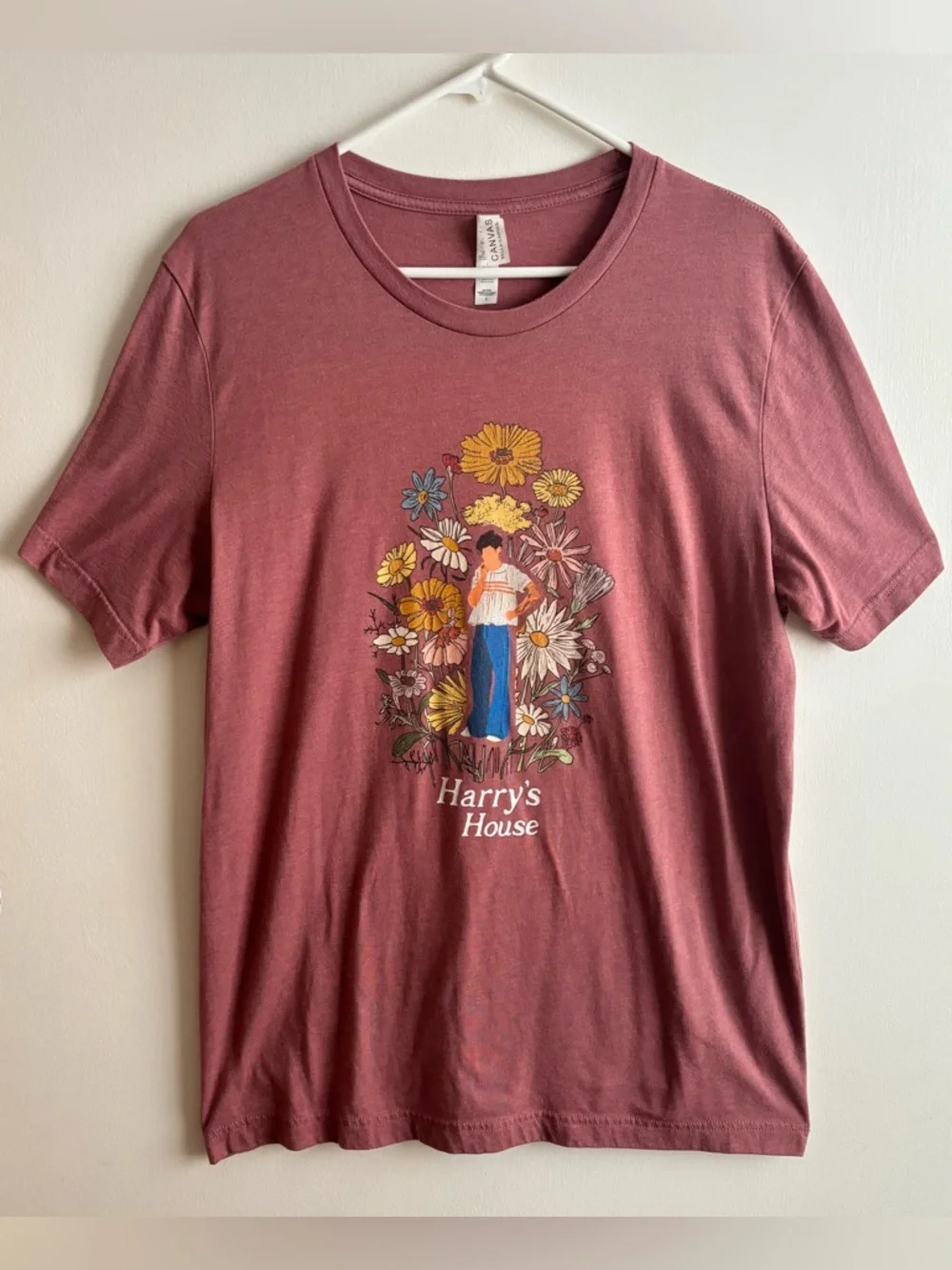 Harry Styles Harry’s House T Shirt Womens Size L Pink Floral Graphic Music Tee - Picture 2 of 7